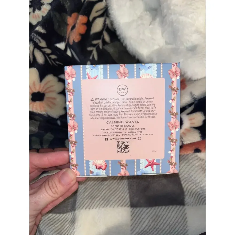 NIB! DW Home Calming Waves Scented Candle 7.6oz in Gift Box